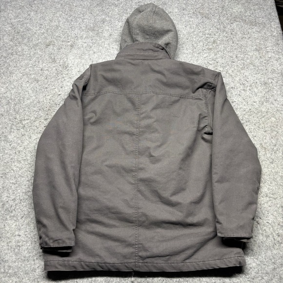 Dickies Water Repellant Duck Hooded Shirt Jacket Mens XL Slate Gray - Picture 2 of 8